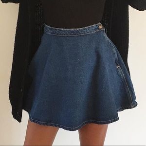 American apparel jean skirt